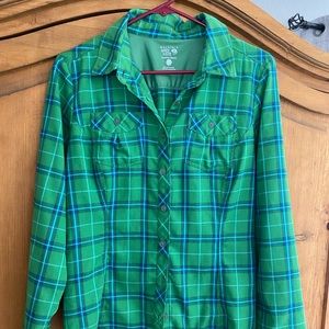 Mountain Hardwear flannel green shirt